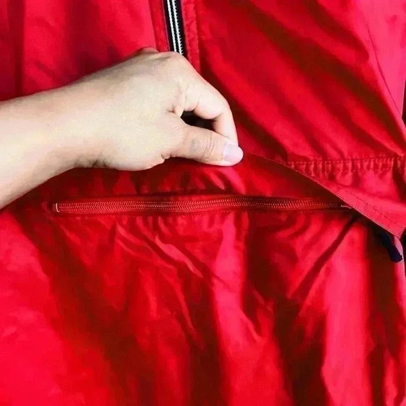 Vtg 90’s Nike Men’s Red Hooded Anorak 1/2 Zip Pullover Windbreaker Jacket Sz XL - Picture 5 of 16